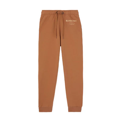 (Women) Burberry SS21 Horseferry Print Cotton Sweatpants Khaki. 80387021