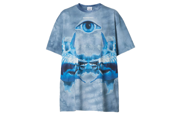 Buy (W) Burberry SS21 Horseferry 鯊魚印花棉質T恤 深藍色 80407791