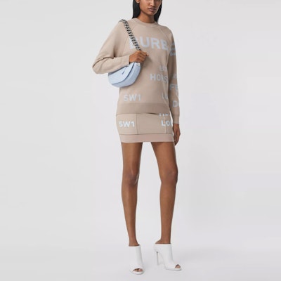 (Women) Burberry SS21 Logo Print Stretch Woven Skirt Soft Yellow Brown. 80392121 Lookbook (Women) Burberry SS21 Logo Print Stretch Woven Skirt Soft Yellow Brown. 80392121