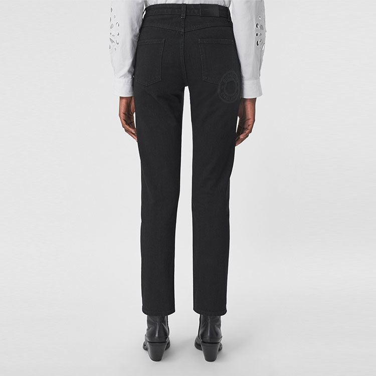 Purchase (Women) Burberry SS21 Logo Straight-Leg Jeans Women’s Black. 80419251