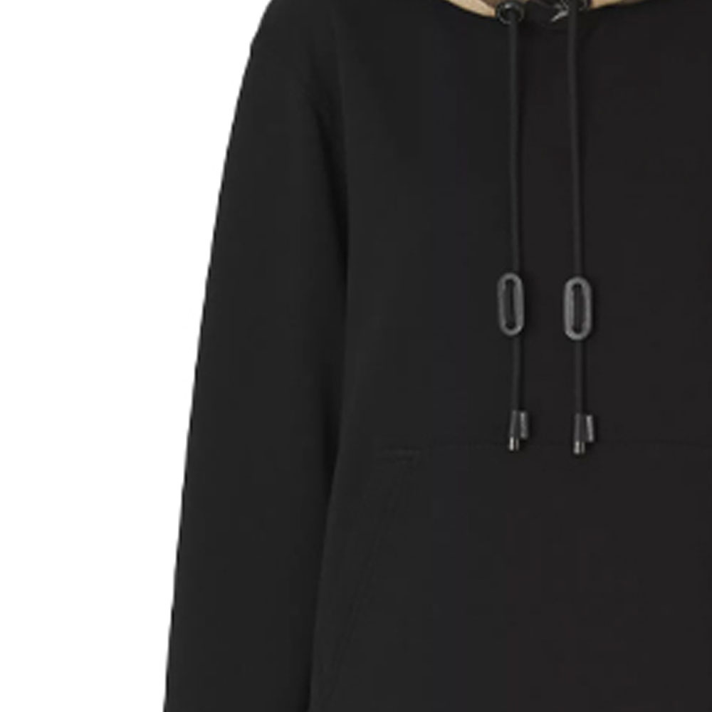 (Women) Burberry SS21 Loose-Fit Check Cotton Hoodie Black. 80509511 圖 7