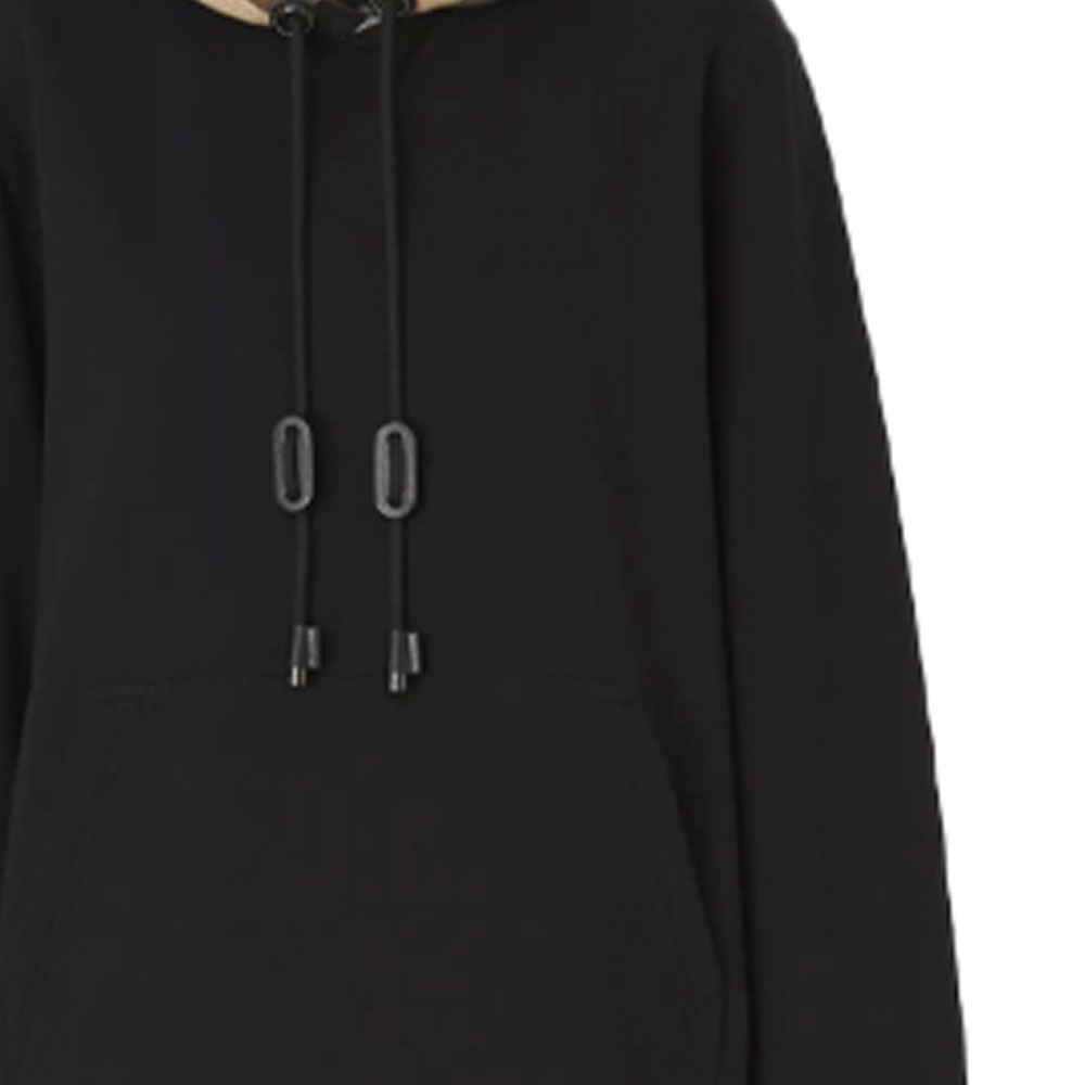 (Women) Burberry SS21 Loose-Fit Check Cotton Hoodie Black. 80509511 圖 8