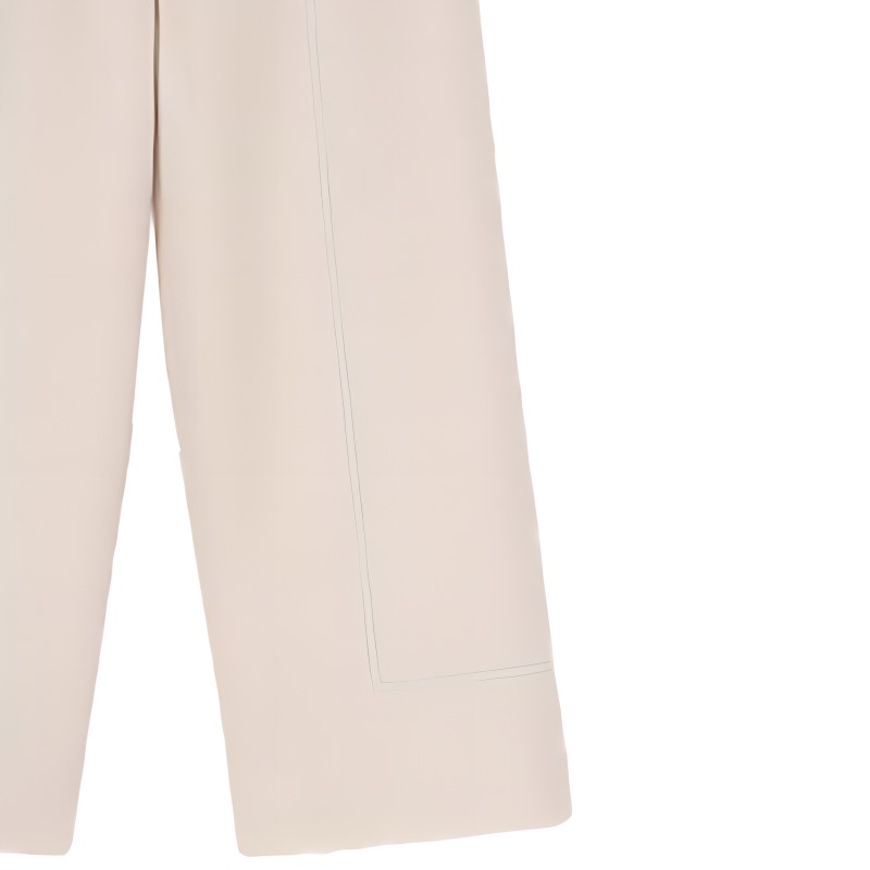 Details for (W) 버버리 SS21 루즈핏 와이드 스트레이트 팬츠 베이지 80390601