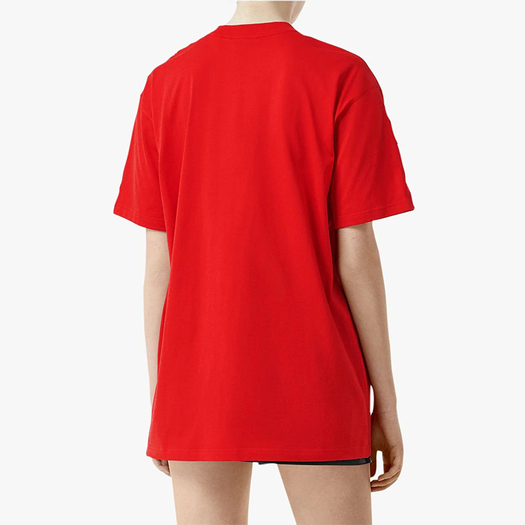 (Women) Burberry SS21 Red Oversized Deer Print T-Shirt 45605191 圖 5