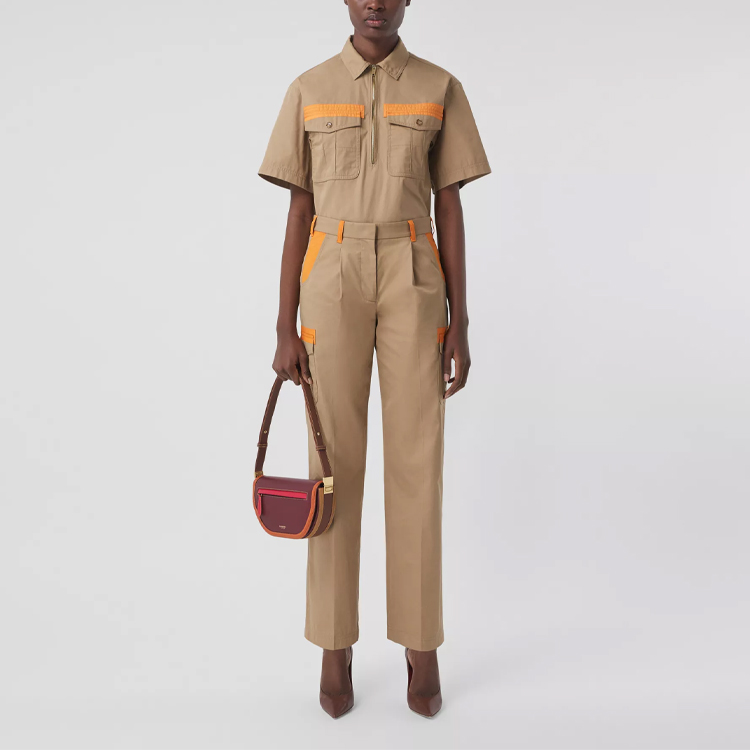 (Women) Burberry SS21 Relaxed Fit Pocket Short Sleeve Shirt Khaki 80411191 圖 3