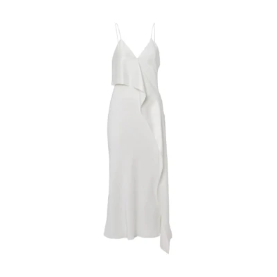 (Women) Burberry SS21 Silk Pleated Camisole Dress White 80410461