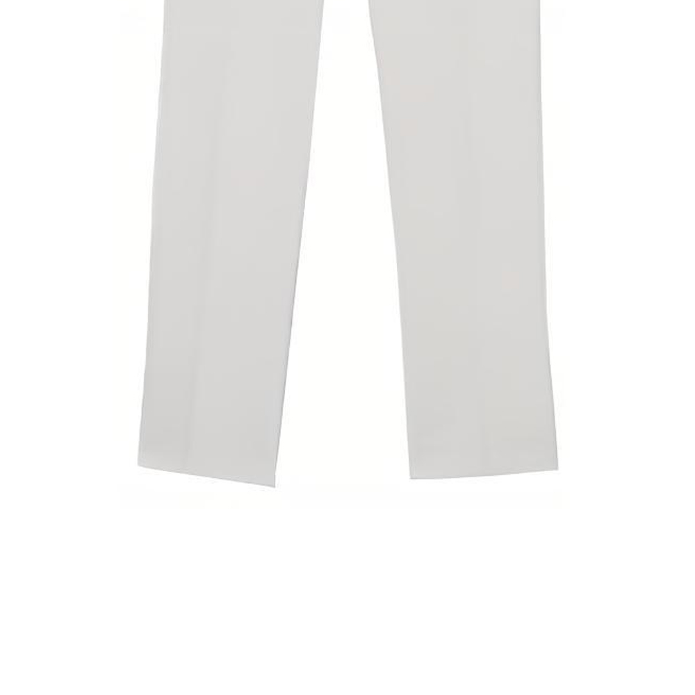 Sizing (W) Pantalones Rectos Blancos Burberry SS21 Talle Medio. 80408401
