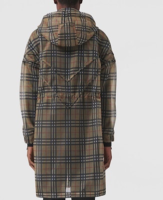 (Women) Burberry SS21 Vintage Check Mesh Hooded Coat - Archive Beige. 80428661 Purchase (Women) Burberry SS21 Vintage Check Mesh Hooded Coat - Archive Beige. 80428661