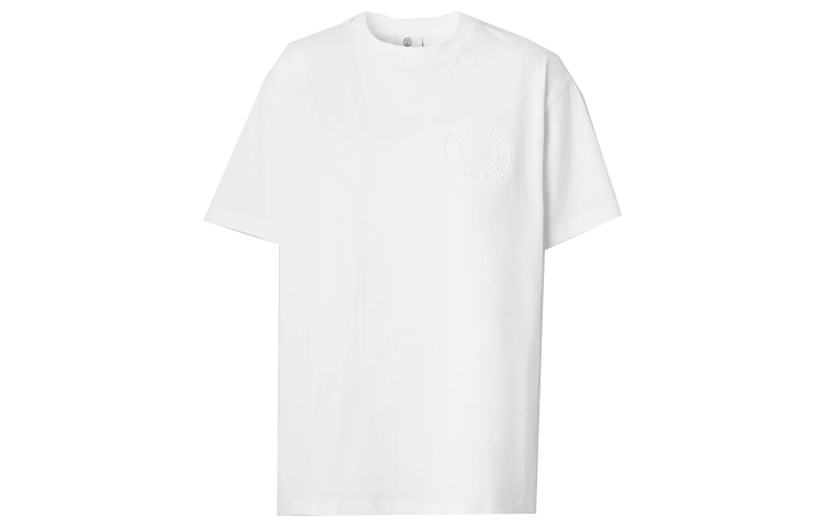 (Women) Burberry SS21 White Fitted Cotton Logo Short-Sleeve T-Shirt. 80434531 圖 2