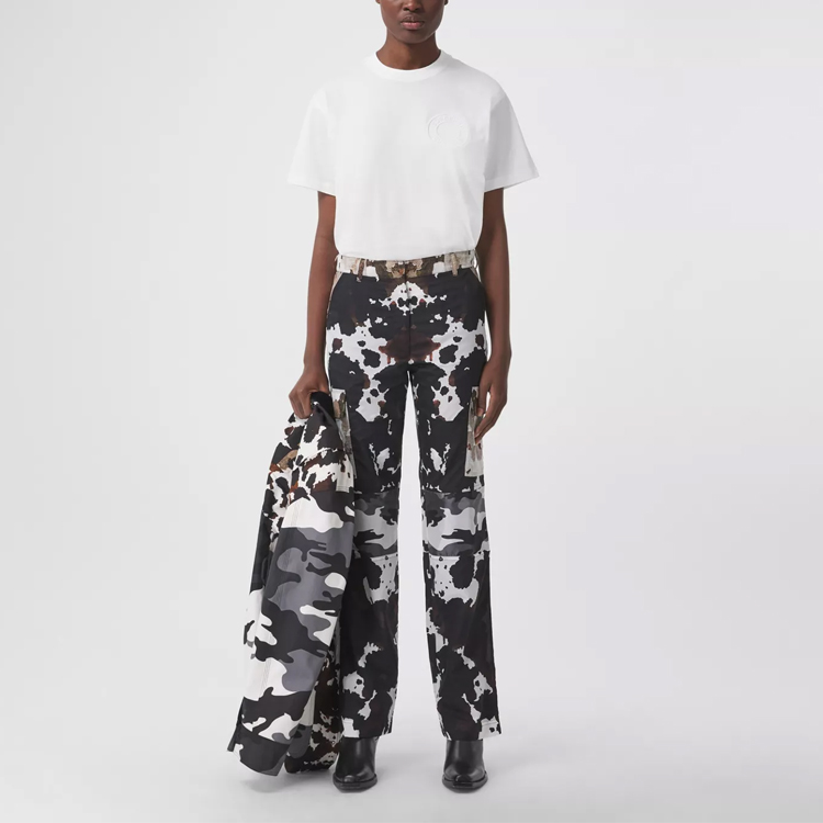 (Women) Burberry SS21 White Fitted Cotton Logo Short-Sleeve T-Shirt. 80434531 圖 4