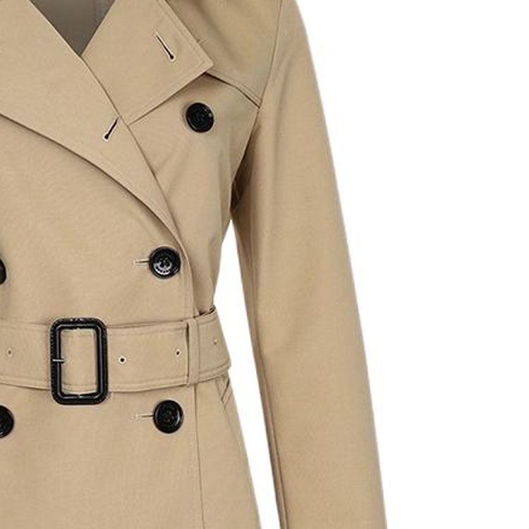 Shop (Women) Burberry SS22  Beige Double-Breasted Midi Trench Coat 80559771
