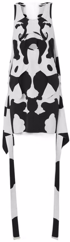 women-burberry-ss-22-black-cow-print-silk-crepe-sleeveless-dress-80544131