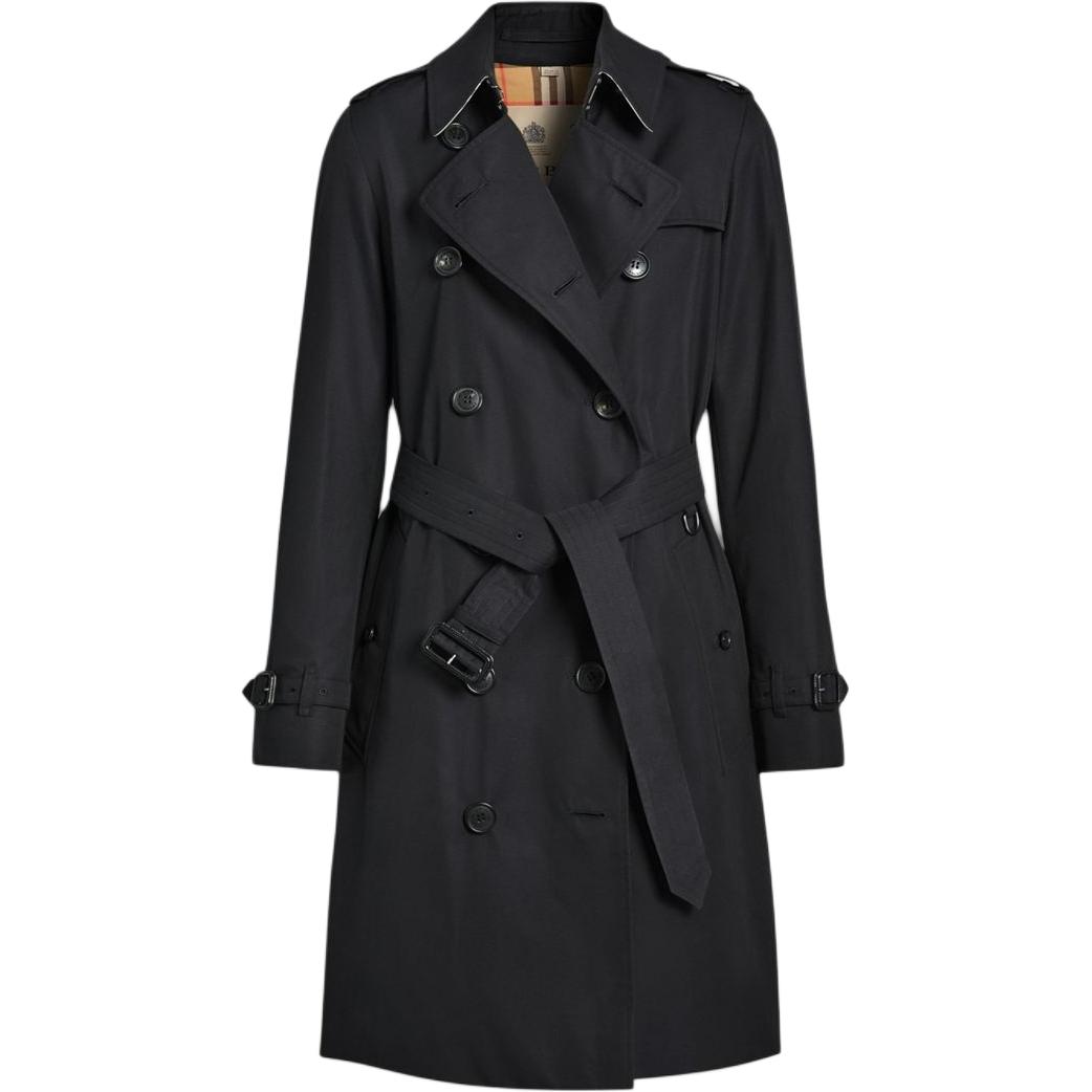 (Women) Burberry SS22  Black Hooded Belted Double-Breasted Trench Coat. 80457751