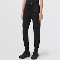 Purchase (Women) Burberry SS22 Black Logo Pattern Knit Jogger Sweatpants. 80489821