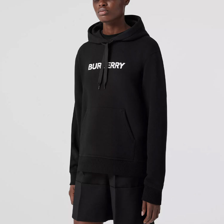 (Women) Burberry SS22  Black Logo Print Cotton Oversized Hoodie. 80543861 圖 7