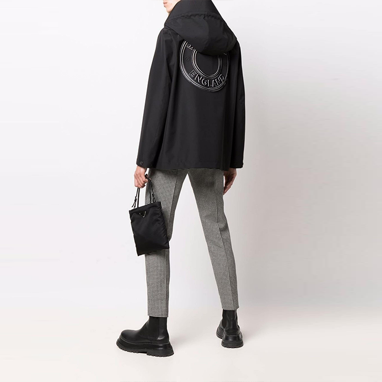 (Women) Burberry SS22  Black Logo Print Zip-Up Casual Jacket 80480501 圖 4