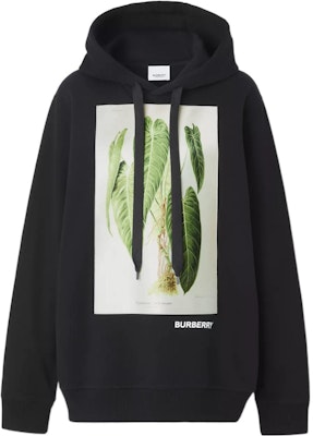 (Women) Burberry SS22 Black Oversized Sweatshirt with Botanical Sketch Print 80570251 Order (Women) Burberry SS22 Black Oversized Sweatshirt with Botanical Sketch Print 80570251