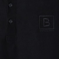 (W) Burberry SS22 Baju Polo Hitam dengan Logo Sulam Huruf Berwarna. 80526531 Sizing (W) Burberry SS22 Baju Polo Hitam dengan Logo Sulam Huruf Berwarna. 80526531