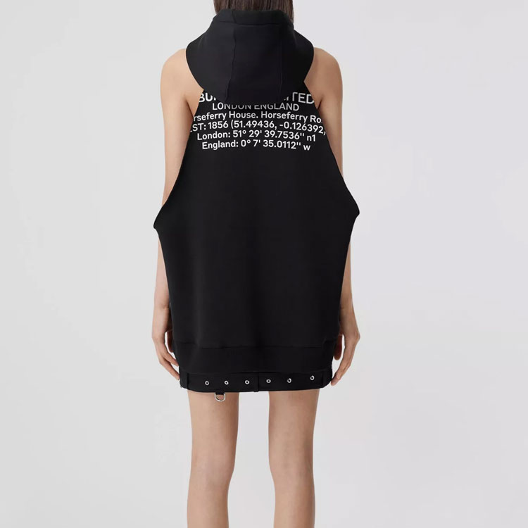 Purchase (Women) Burberry SS22  Black Sleeveless Hooded Casual Hoodie. 80547191