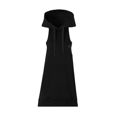 (Women) Burberry SS22 Black Sleeveless Hoodie with Logo Print. 80544701