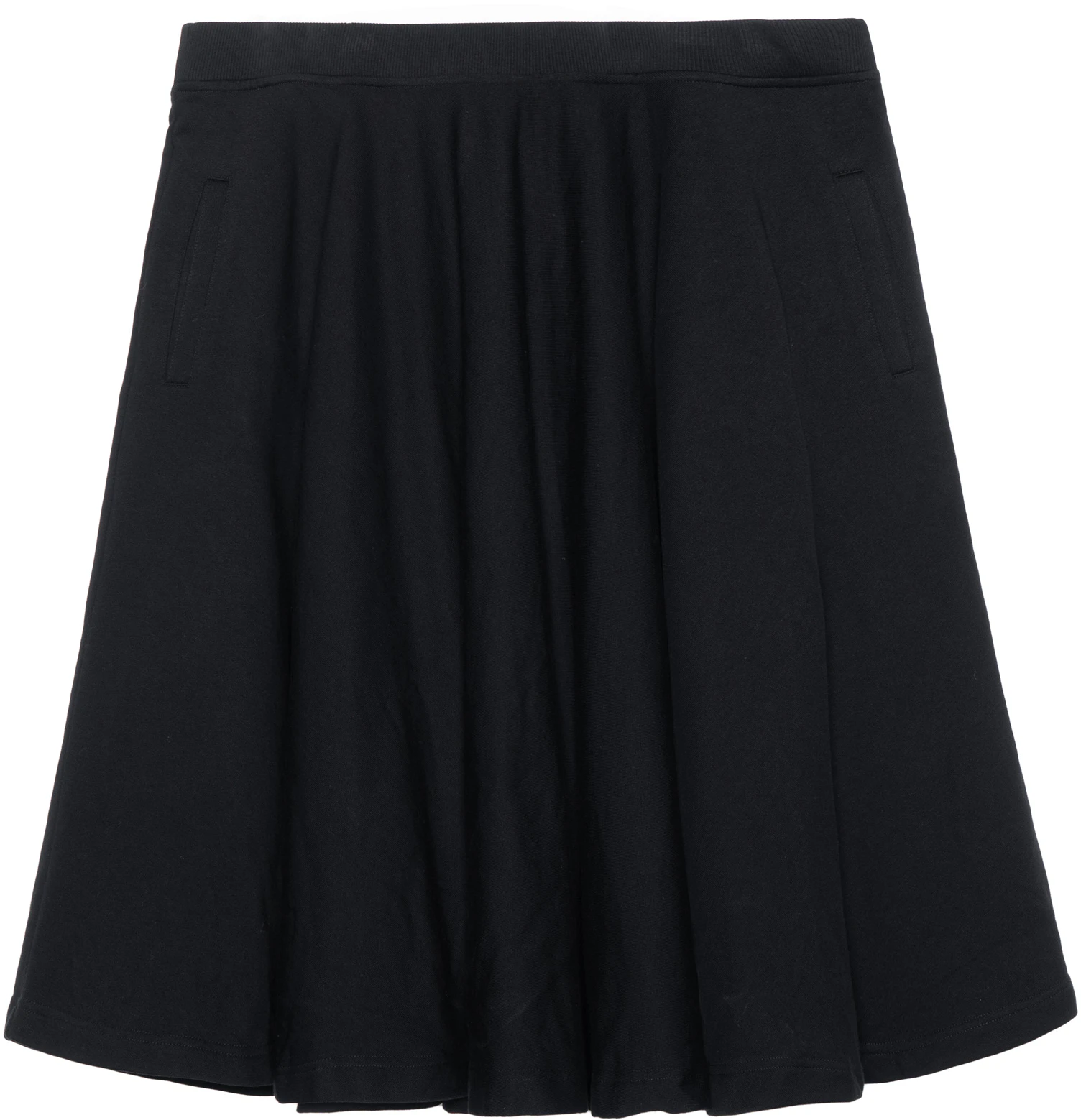 women-burberry-ss-22-black-solid-a-line-pleated-casual-long-skirt-80571731