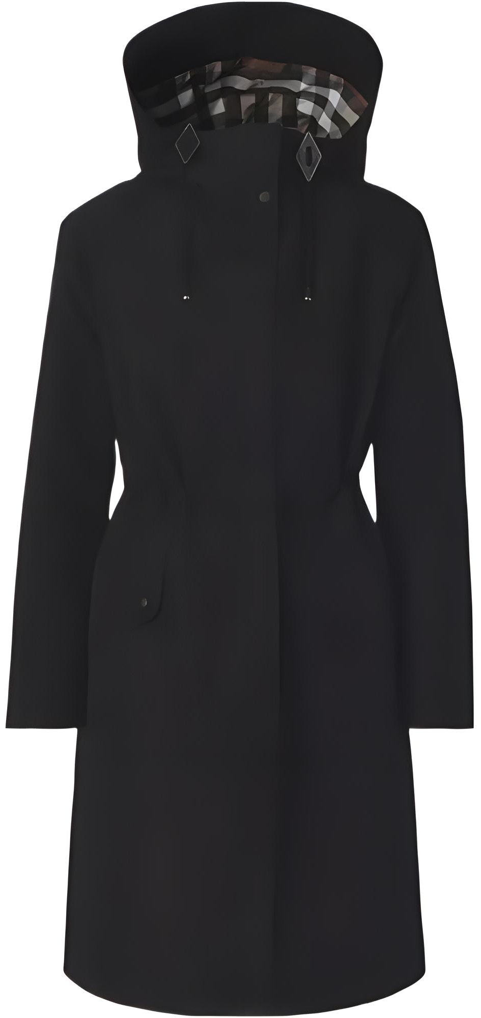 women-burberry-ss-22-black-solid-color-belted-hooded-coat-80488141