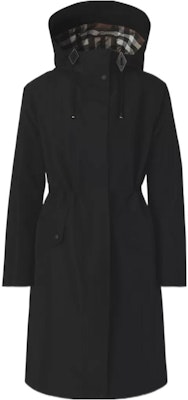 (W) Abrigo con Capucha Negro Burberry SS22 Color Sólido con Cinturón. 80488141 Order (W) Abrigo con Capucha Negro Burberry SS22 Color Sólido con Cinturón. 80488141