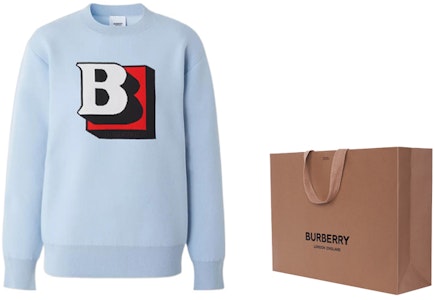 (W) Burberry 2022春夏 藍色標誌圖案提花羊毛針織衫 80488301 Sizing (W) Burberry 2022春夏 藍色標誌圖案提花羊毛針織衫 80488301