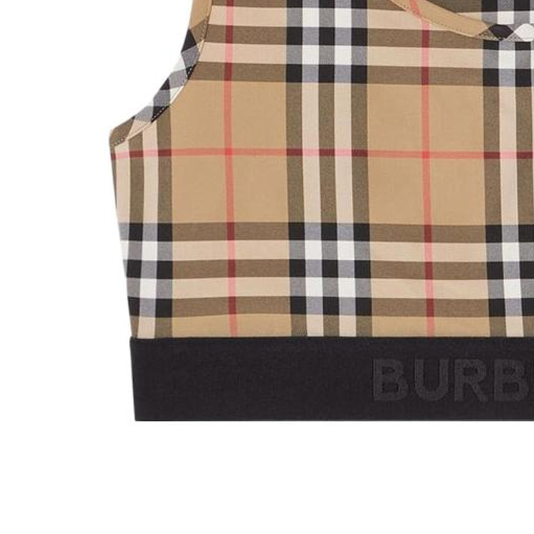 Purchase (W) バーバリー SS22 ブラウン チェック ロゴ プルオーバー ベスト. 80494771