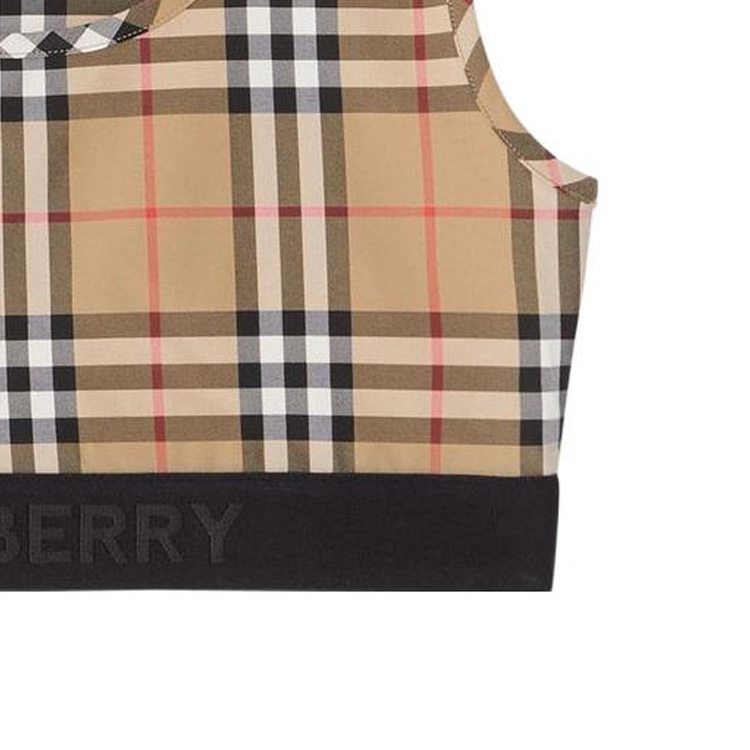 Details for (W) バーバリー SS22 ブラウン チェック ロゴ プルオーバー ベスト. 80494771