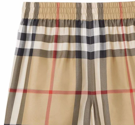 (W) 博柏利 SS22 棕色格纹休闲直筒短裤 80527481 Details for (W) 博柏利 SS22 棕色格纹休闲直筒短裤 80527481