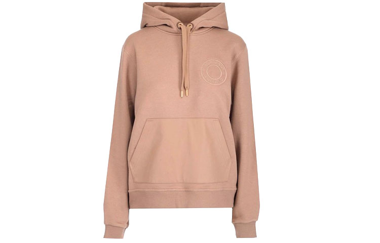 Buy (Women) Burberry SS22  Brown Hoodie with Solid Logo Design. 80477381