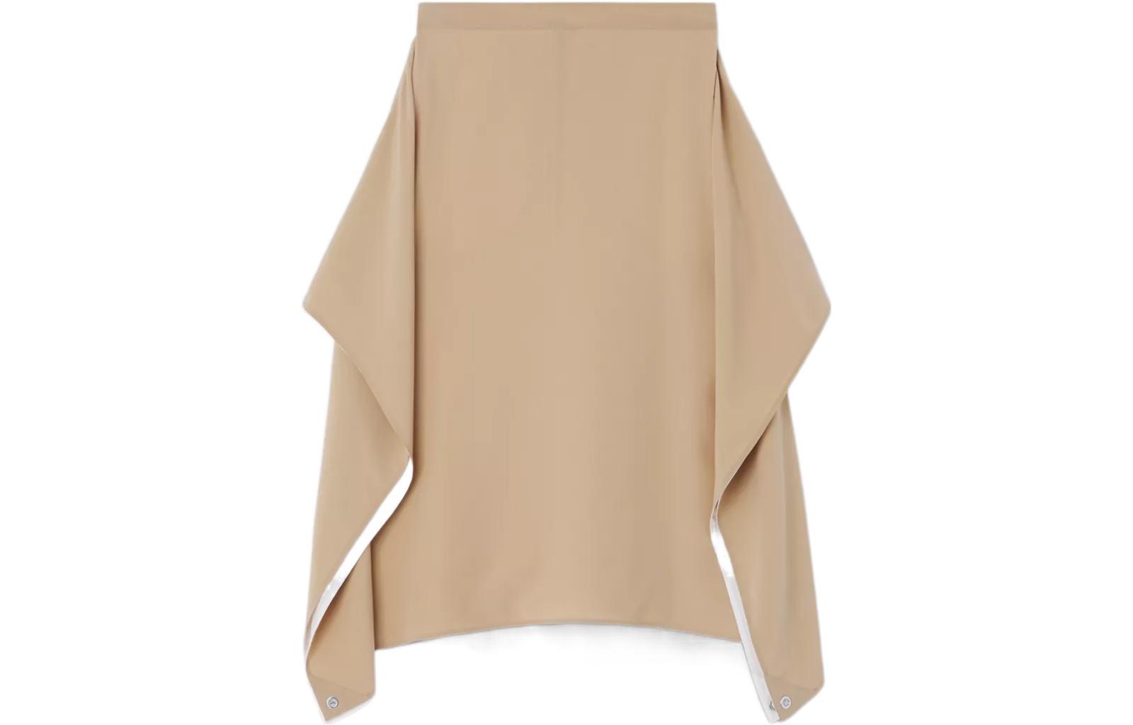 Order (Women) Burberry SS22  Casual A-line Skirt Solid Beige Detailed Design. 80550241