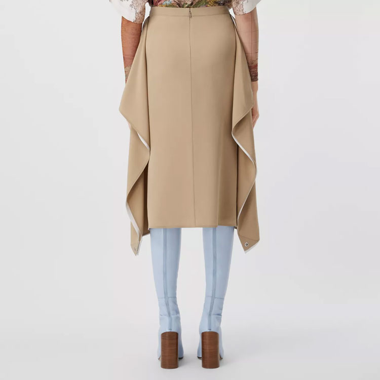Shop (Women) Burberry SS22  Casual A-line Skirt Solid Beige Detailed Design. 80550241