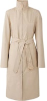 (Women) Burberry SS22 Casual High-Neck Zip Belted Trench Coat in Soft Beige. 80543561 (Women) Burberry SS22 Casual High-Neck Zip Belted Trench Coat in Soft Beige. 80543561