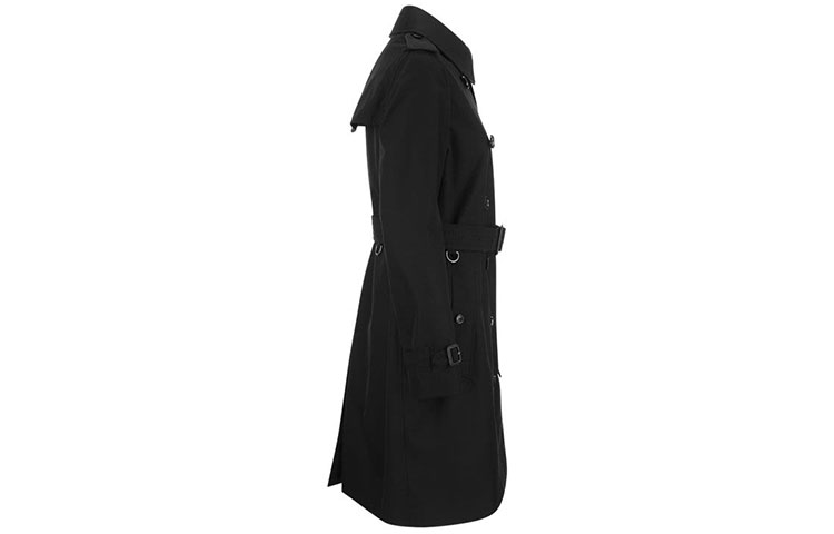 (Women) Burberry SS22  Classic Solid Mid-Length Trench Coat Black. 80457831 圖 4