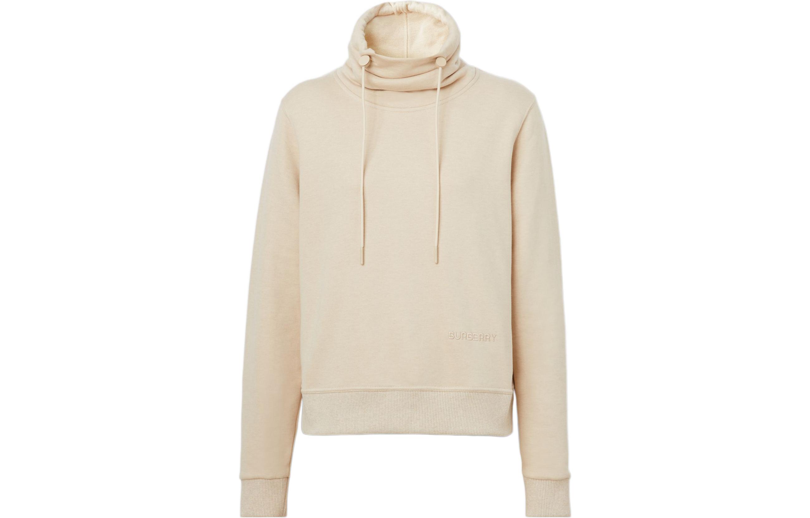 (Women) Burberry SS22  Cotton Cashmere Wool Sweater Soft Gray Beige. 80521141