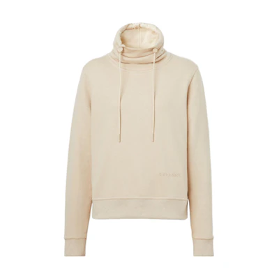 (Women) Burberry SS22 Cotton Cashmere Wool Sweater Soft Gray Beige. 80521141