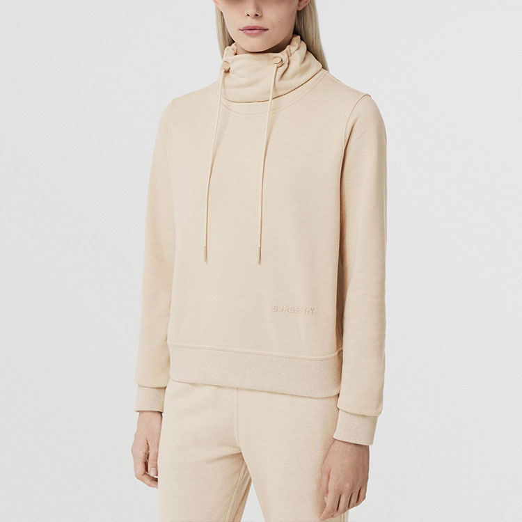 Shop (W) Burberry SS22 Sweater Kapas Cashmere Bulu Lembut Kelabu Beige. 80521141