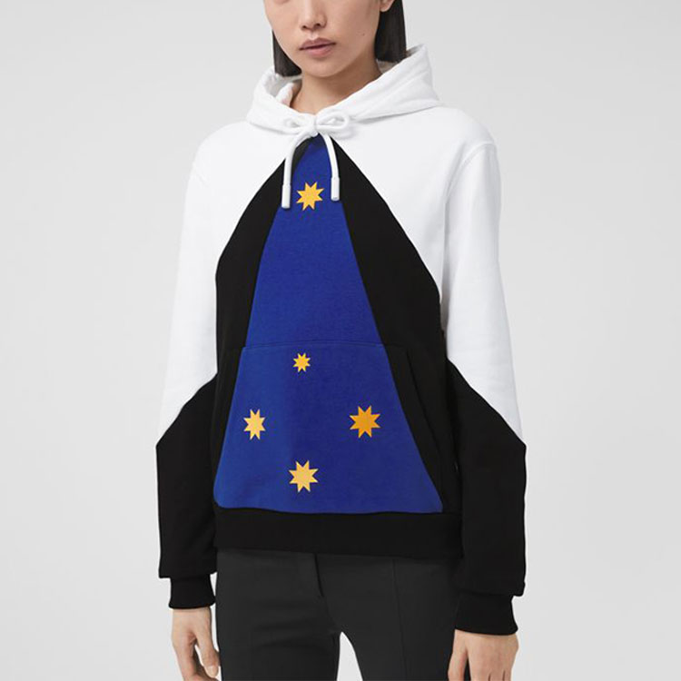 (Women) Burberry SS22  Geometric Print Loose Cotton Hoodie White 80471331 圖 4