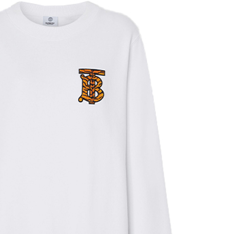 (Women) Burberry SS22  Graphic Cotton Relaxed Fit Crewneck Sweatshirt White. 80515571 圖 6