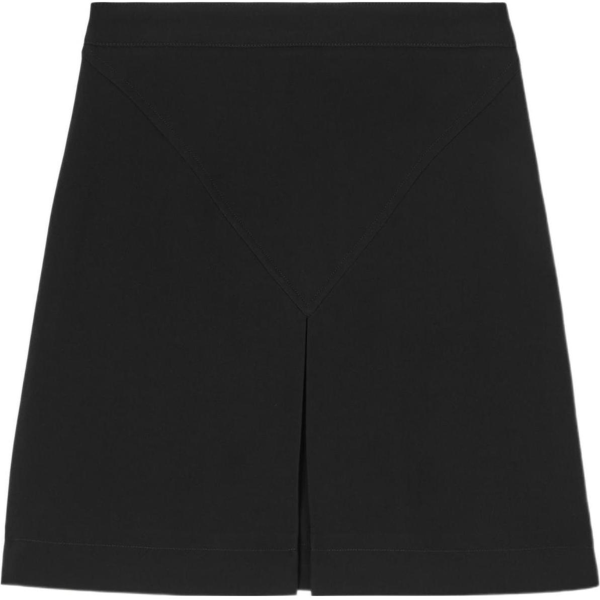 (Women) Burberry SS22  High-Waist Black Mini Skirt Casual Skirt. 80554601