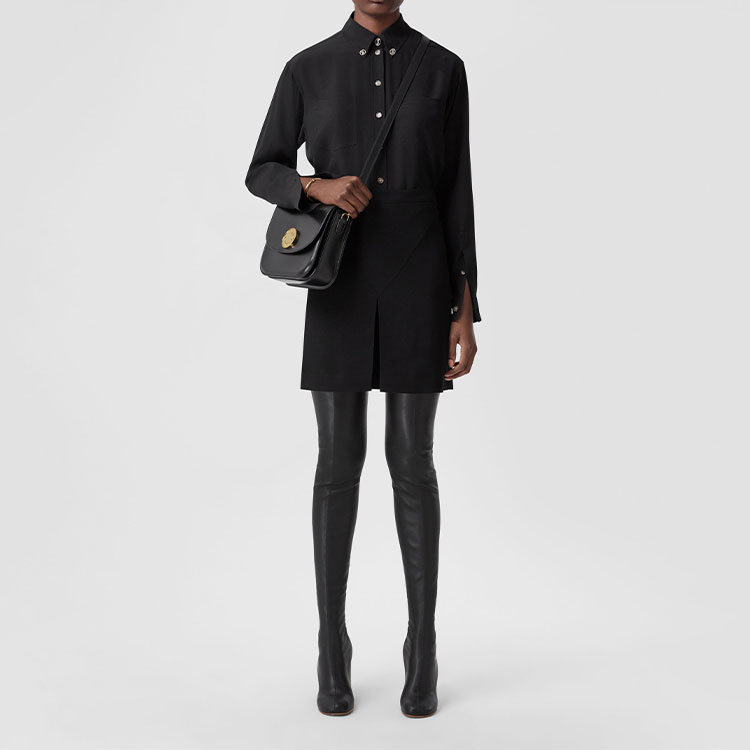 (Women) Burberry SS22  High-Waist Black Mini Skirt Casual Skirt. 80554601 圖 3