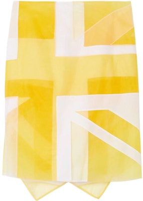 (Women) Burberry SS22 High-Waist Sheer Mini Skirt Yellow Banner Print. 80468431 Order (Women) Burberry SS22 High-Waist Sheer Mini Skirt Yellow Banner Print. 80468431