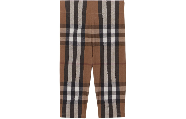 (Women) Burberry SS22  High-Waisted Checkered Brown Casual Shorts. 80434261