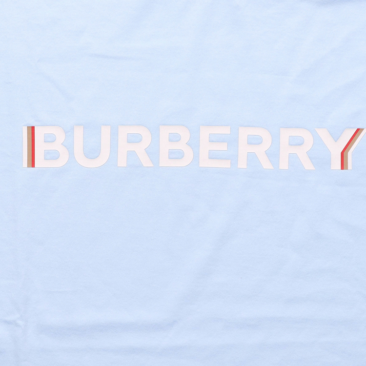 (Women) Burberry SS22  Light Blue Logo Print Casual Crewneck T-Shirt. 80526481 圖 7