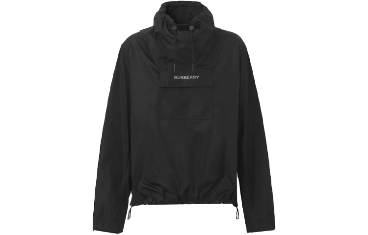 Order (W) バーバリー SS22 ロゴディテール フーディ プルオーバージャケット ブラック 80525331