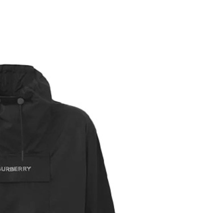 Lookbook (W) バーバリー SS22 ロゴディテール フーディ プルオーバージャケット ブラック 80525331