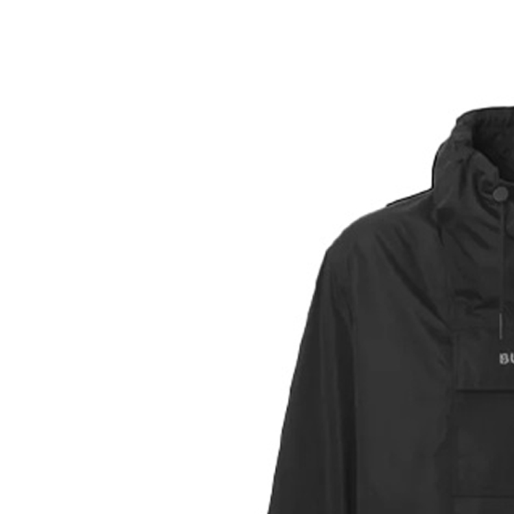 Shop (W) バーバリー SS22 ロゴディテール フーディ プルオーバージャケット ブラック 80525331