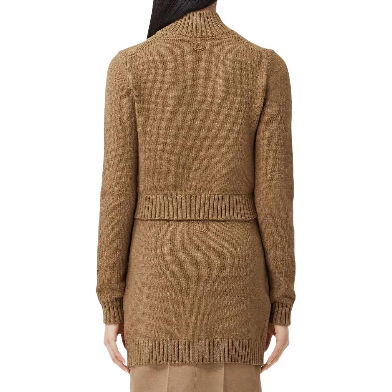 (Women) Burberry SS22  Logo High-Neck Cropped Sweater Khaki 80555851 圖 5